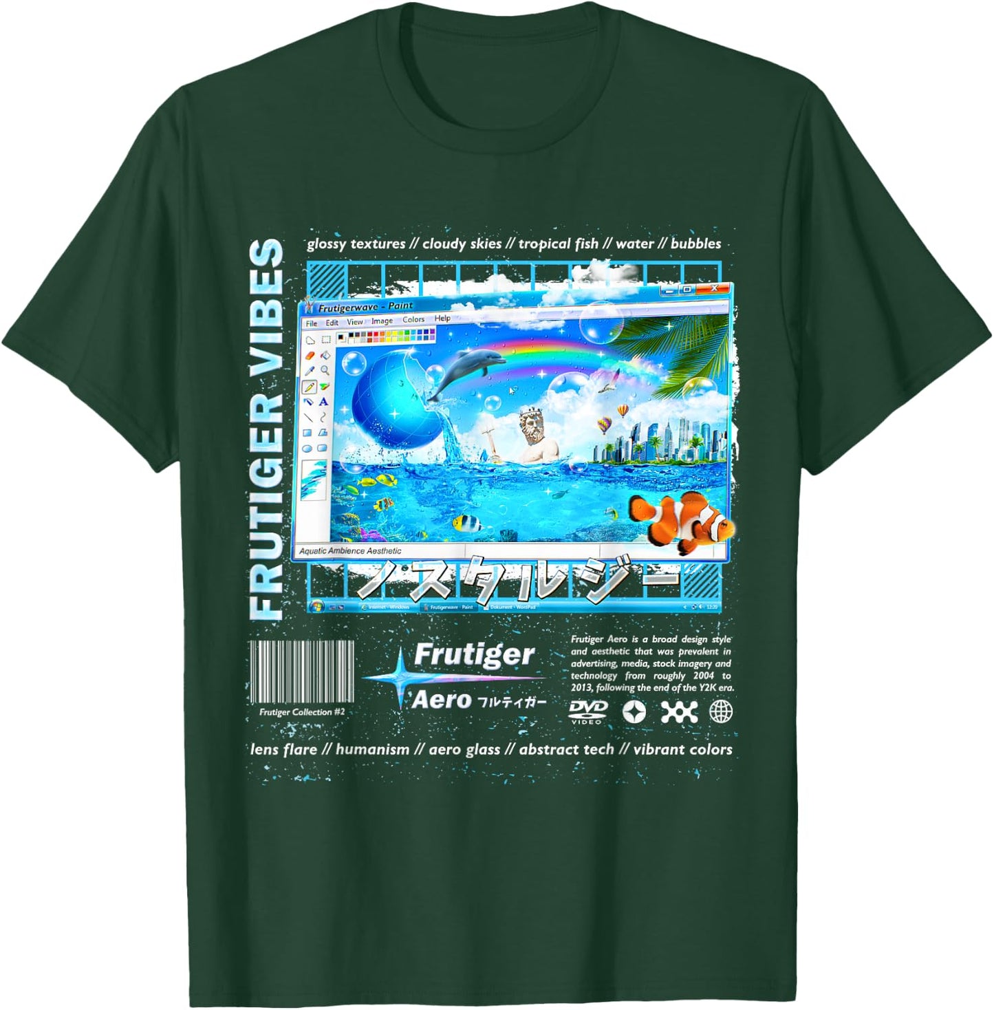 Frutiger Aero Fashion Collection - Frutiger Vibes T-Shirt - T-Shirt | Forest