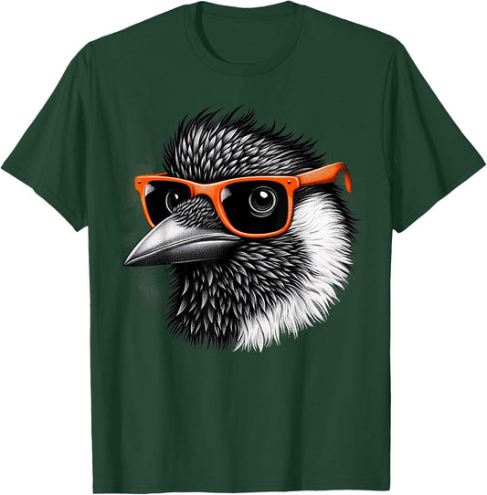 Cool Oriole Bird Wearing Sunglasses Graphic Art T-Shirt - T-Shirt | Forest