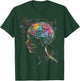 Brain Colorful Graphic Women Artwork Art Brain T-Shirt - T-Shirt | Forest