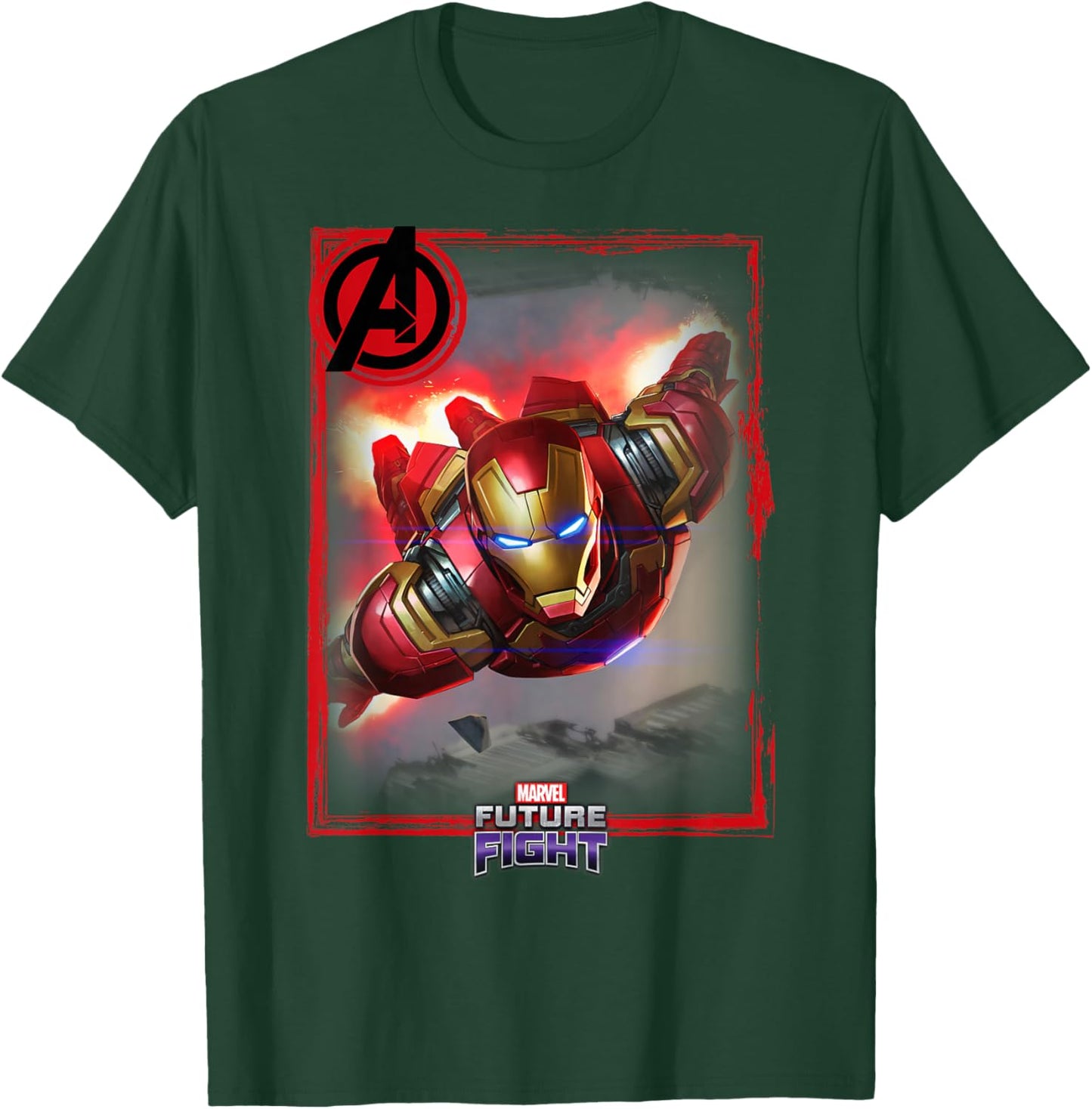Marvel Future Fight Iron Man Portrait Graphic T-Shirt - T-Shirt | Forest