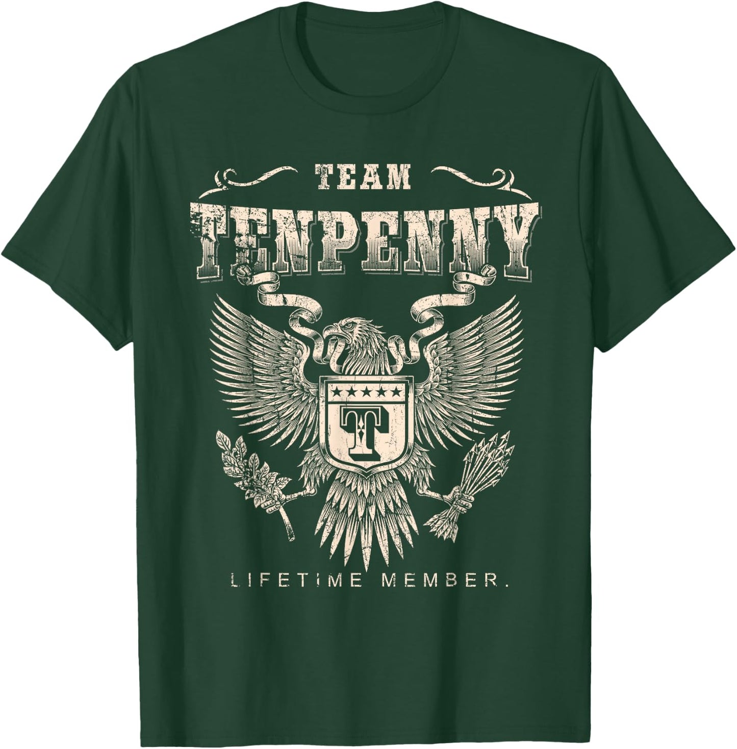 Team Tenpenny Lifetime Member - Tenpenny Name T-Shirt - T-Shirt | Forest