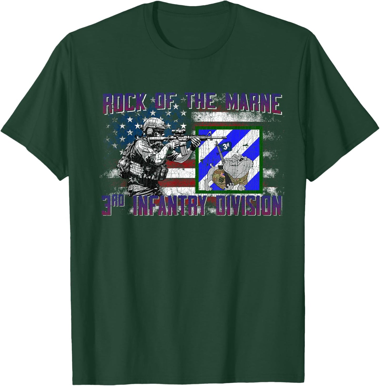 3rd Infantry Division 3ID Rock of the Marne Fort Stewart T-Shirt - T-Shirt | Forest