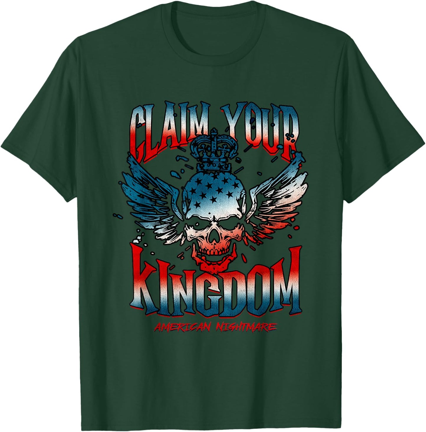 American Nightmares Love Wrestling Retro Claim Your Kingdoms , Small, Black T-Shirt - T-Shirt | Forest
