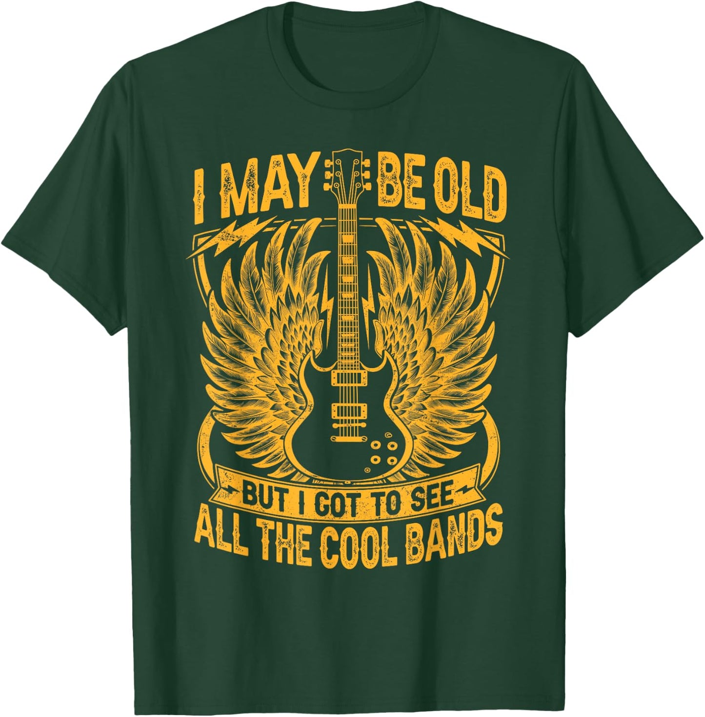 I May Be Old But I Got To See All The Cool Band Rock Concert T-Shirt - T-Shirt | Forest