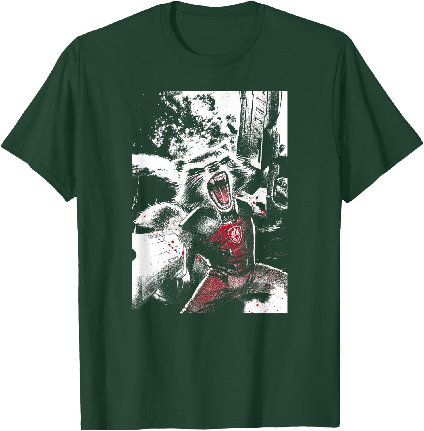 Marvel Guardians of The Galaxy Rocket Raccoon Roar Poster Small T-Shirt - T-Shirt | Forest