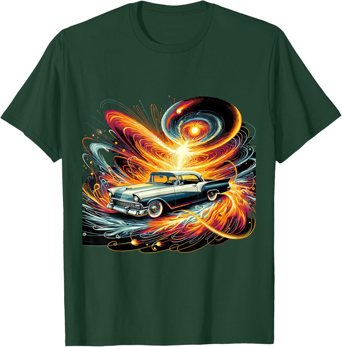 Supernova Speed Classic Car Cosmic T-Shirt - T-Shirt | Forest