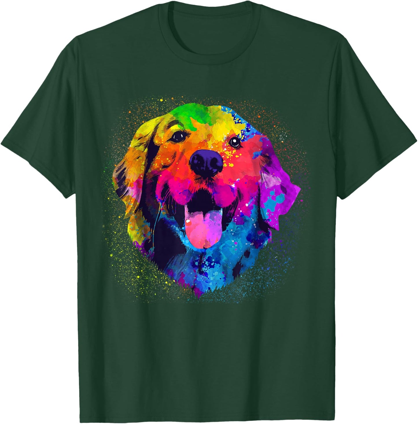 Golden Retriever Art Women Golden Retriever Lover T-Shirt - T-Shirt | Forest