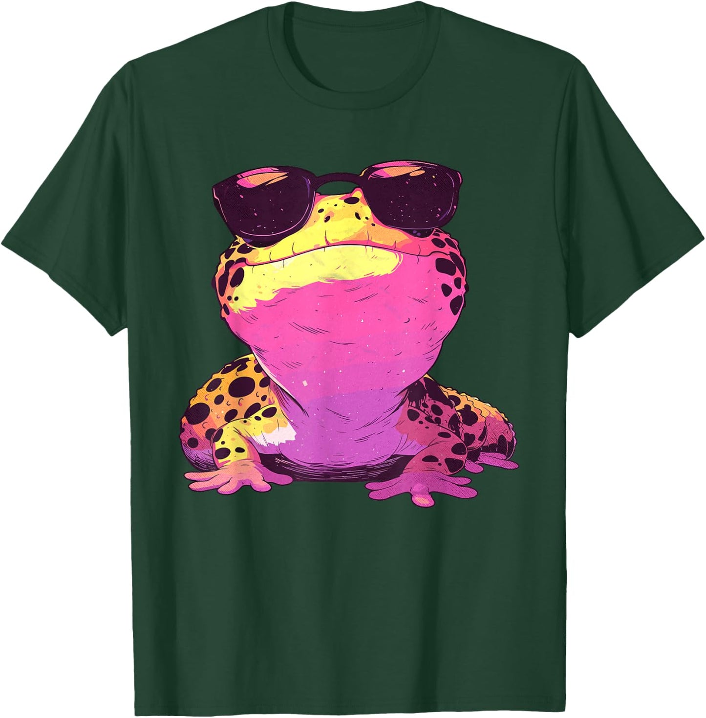 Fun Kawaii Lizard With Sunglasses Pastel Goth Leopard Gecko T-Shirt - T-Shirt | Forest