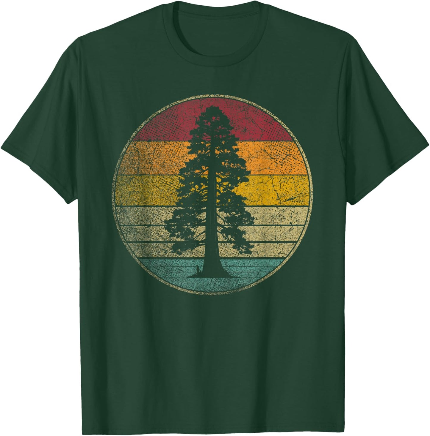 Sequoia Tree - Nature Retro Style National Park Vintage T-Shirt - T-Shirt | Forest
