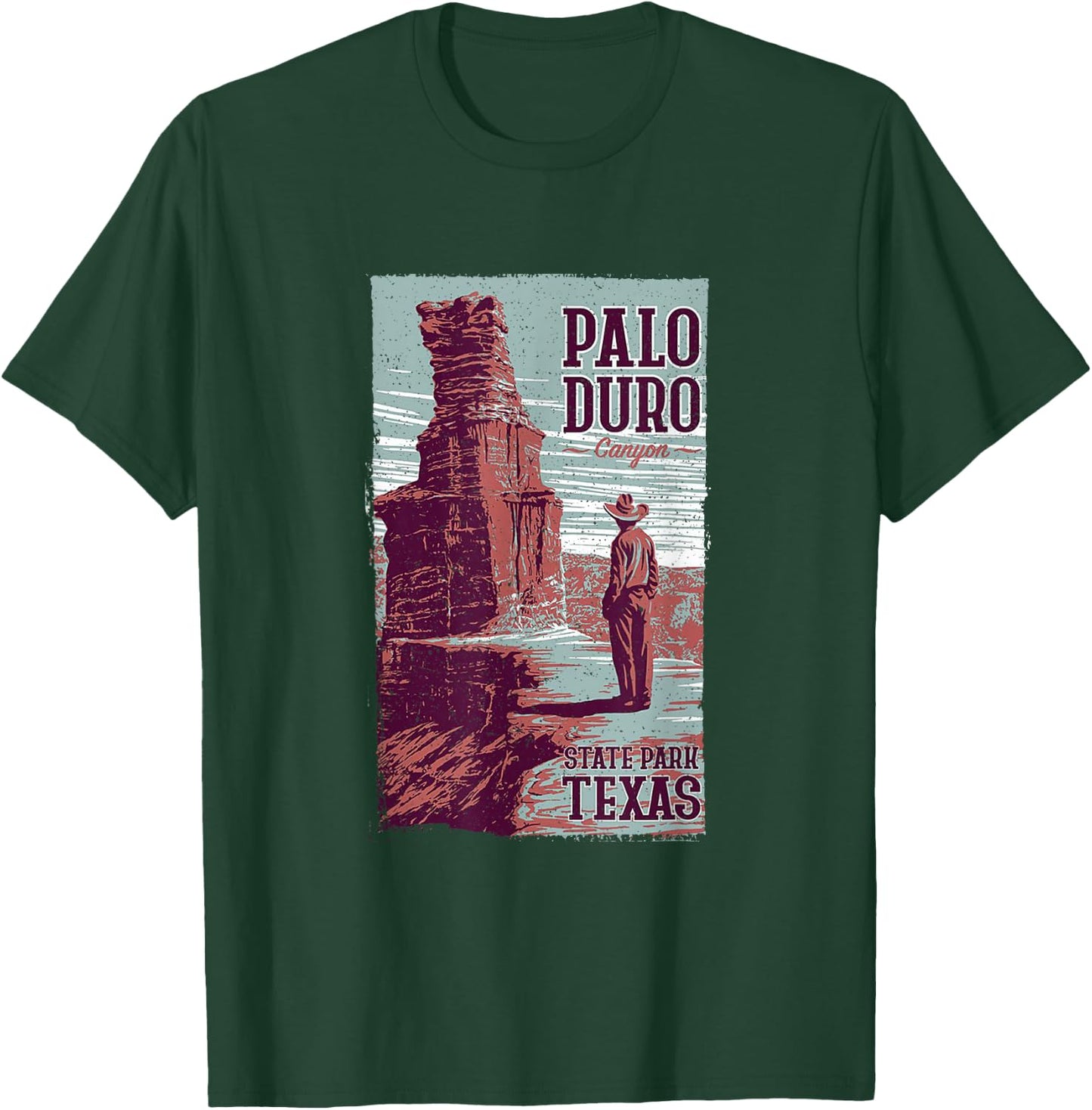 Vintage Palo Duro Canyon State Park Texas Hiking Souvenir T-Shirt - T-Shirt | Forest