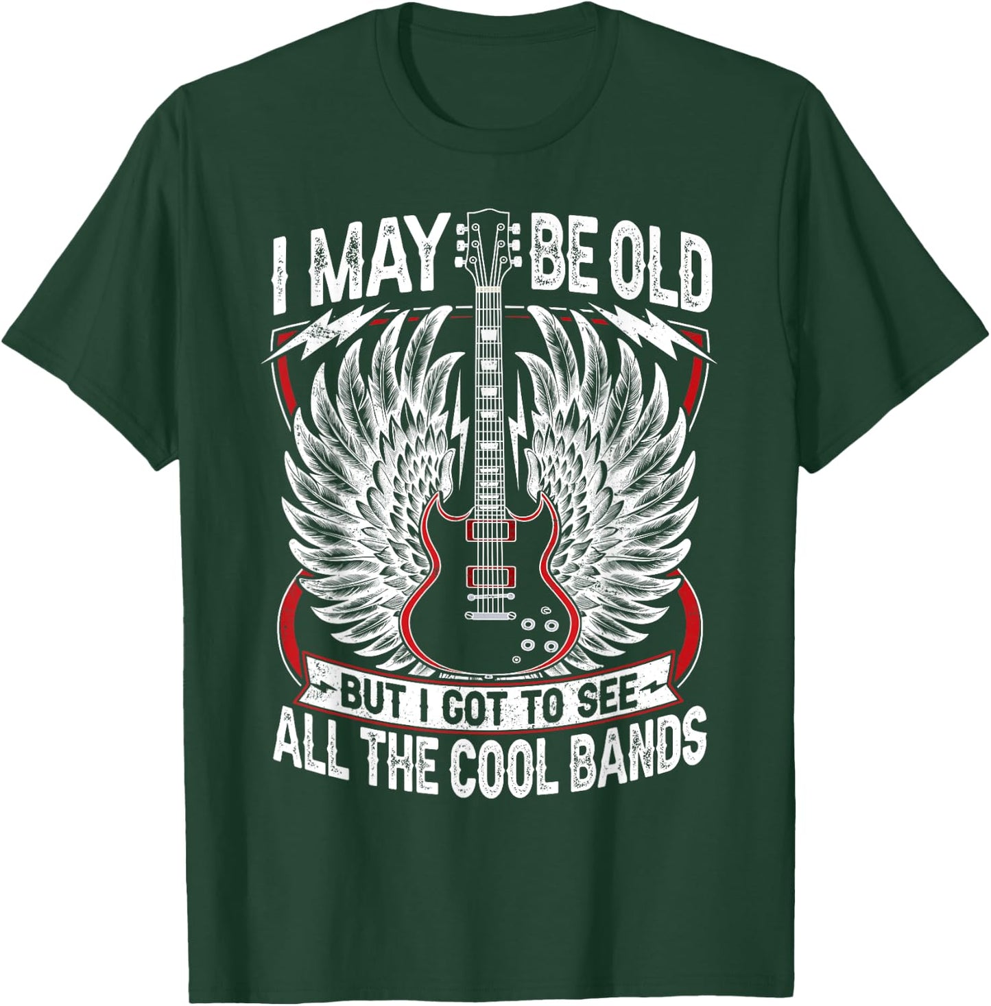 I May Be Old But I Got To See All The Cool Band Rock Concert T-Shirt - T-Shirt | Forest