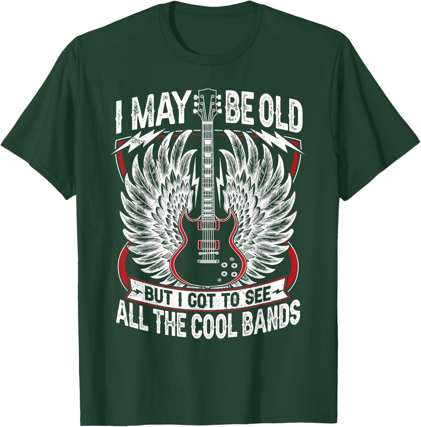 I May Be Old But I Got To See All The Cool Band Rock Concert T-Shirt - T-Shirt | Forest