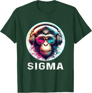Sigma Meme Shirts Ironic Meme Shirt Monkey Sigma Shirt Meme T-Shirt - T-Shirt | Forest