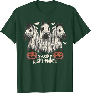 Spooky Night-Mares Halloween Horse Ghost Funny Spooky Season T-Shirt - T-Shirt | Forest