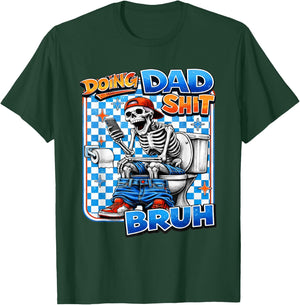 Retro Doing Dad Shit Dad Skeleton Funny Father's Day Outfit T-Shirt - T-Shirt | Forest