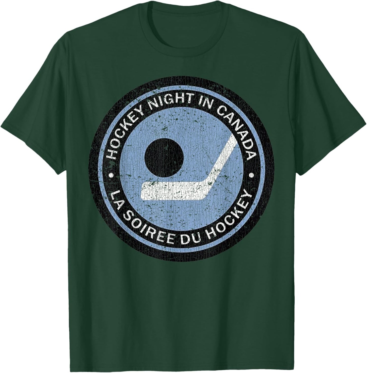 Vintage Hockey Night in Canada Hockey Player Classic Team T-Shirt - T-Shirt | Forest
