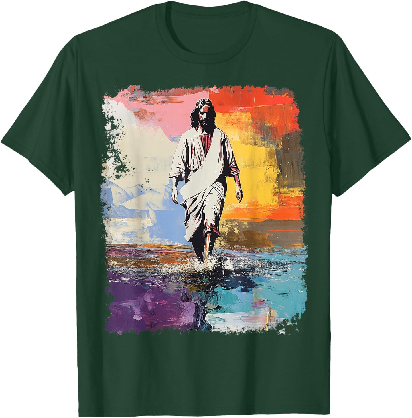 A Jesus Christ Design T-Shirt - T-Shirt | Forest