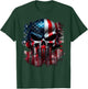 American Skull Patriotic Flag USA Grunge Reaper Graphic Women Men T-Shirt - T-Shirt | Forest