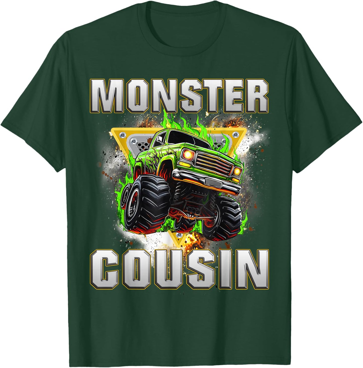 Monster Truck Cousin Monster Truck Are My Jam Boys Kids T-Shirt - T-Shirt | Forest