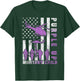 Military Child Purple Up American Flag Helicopter Shirt Kids T-Shirt - T-Shirt | Forest