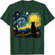 Cat Starry Night Van Gogh Cat For Cat Lover Cat Mom Cat Dad T-Shirt - T-Shirt | Forest