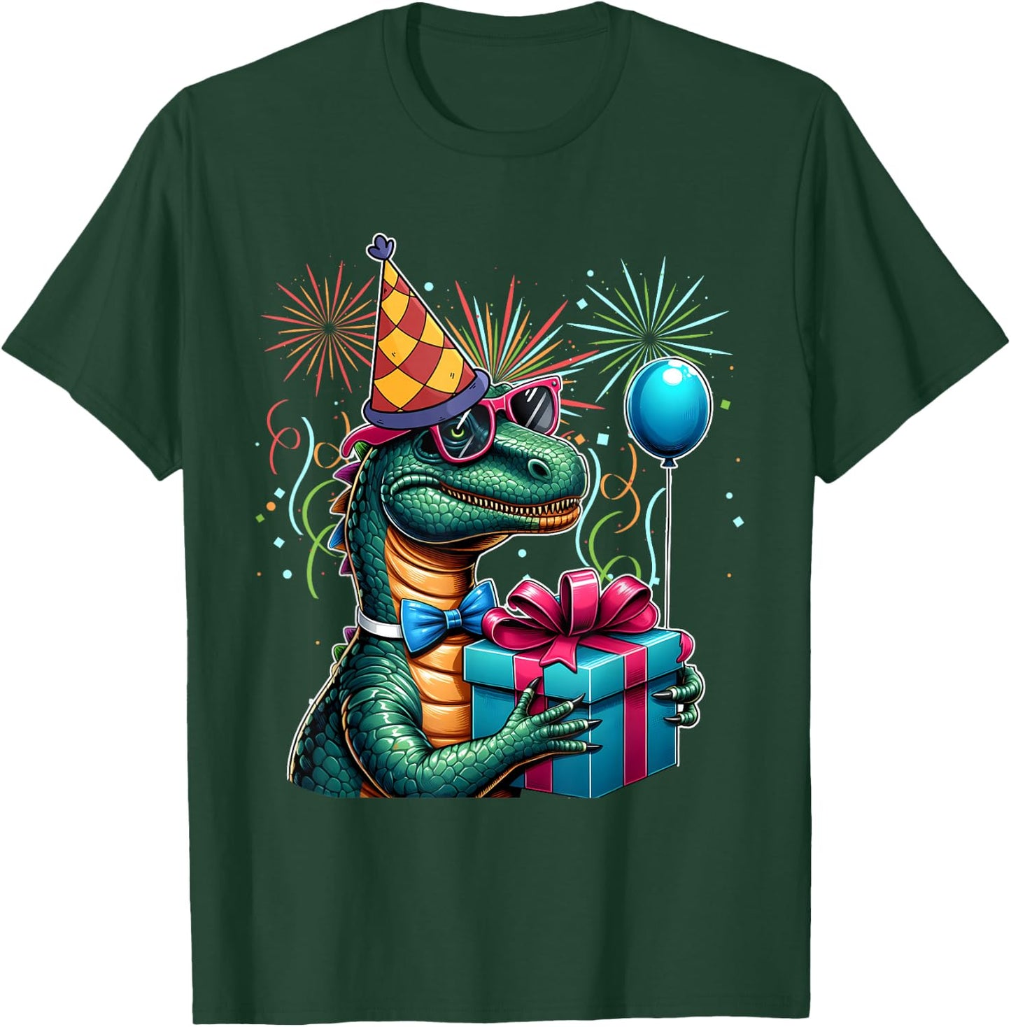 Adult Dinosaur Birthday T Rex Party For Kids Adult Birthday T-Shirt - T-Shirt | Forest