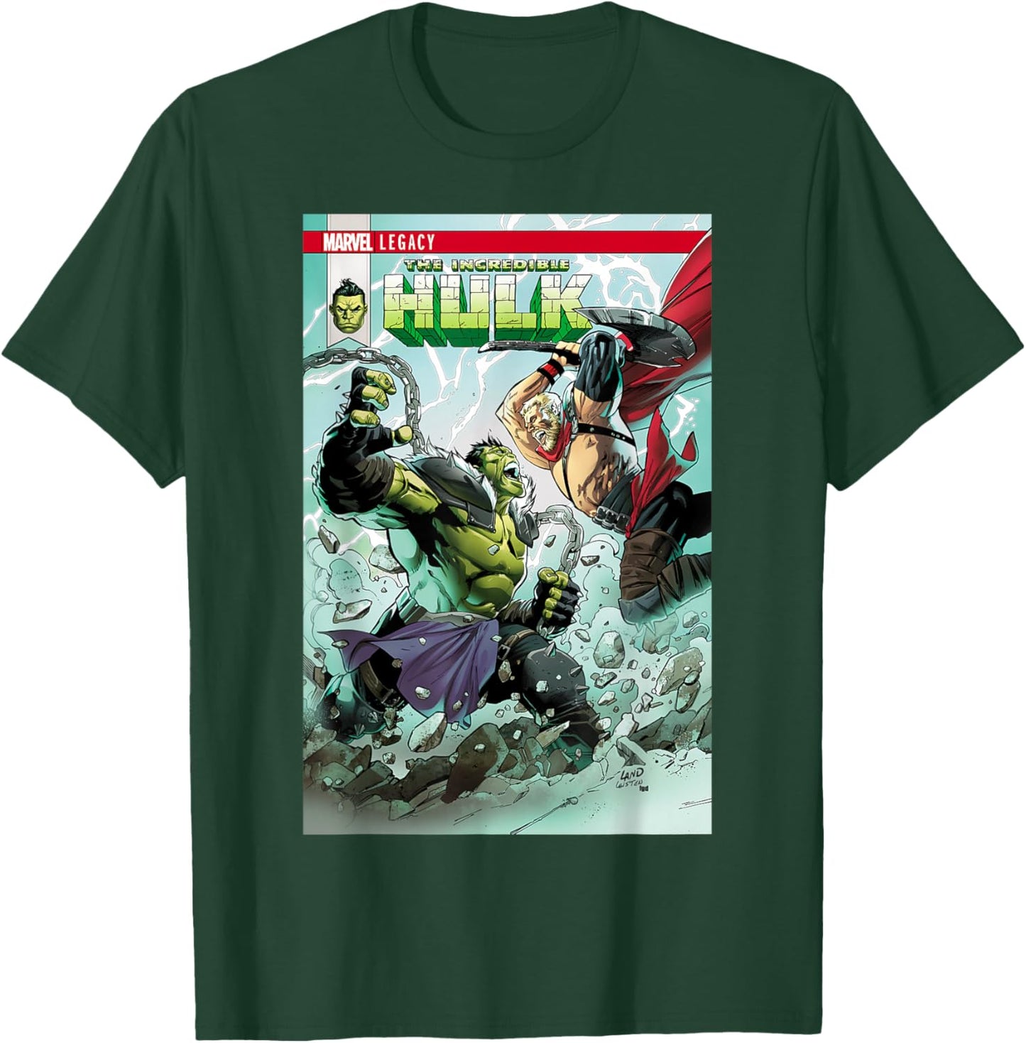 Marvel The Incredible Hulk vs The Mighty Thor Comic T-Shirt - T-Shirt | Forest