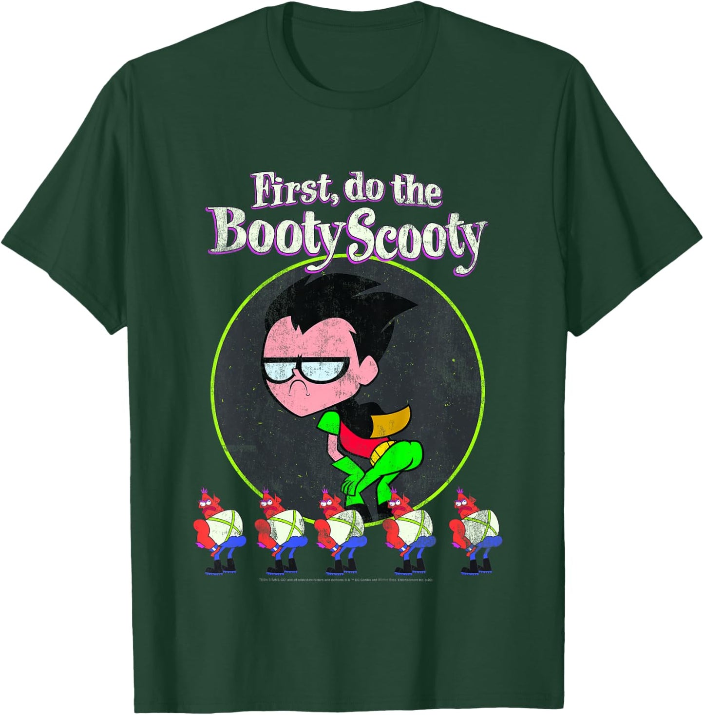Kids DC Comics Teen Titans Go! Robin First Do The Booty Scooty T-Shirt - T-Shirt | Forest