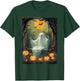Vintage Floral Ghost On Swing In Forest Halloween Pumpkin T-Shirt - T-Shirt | Forest