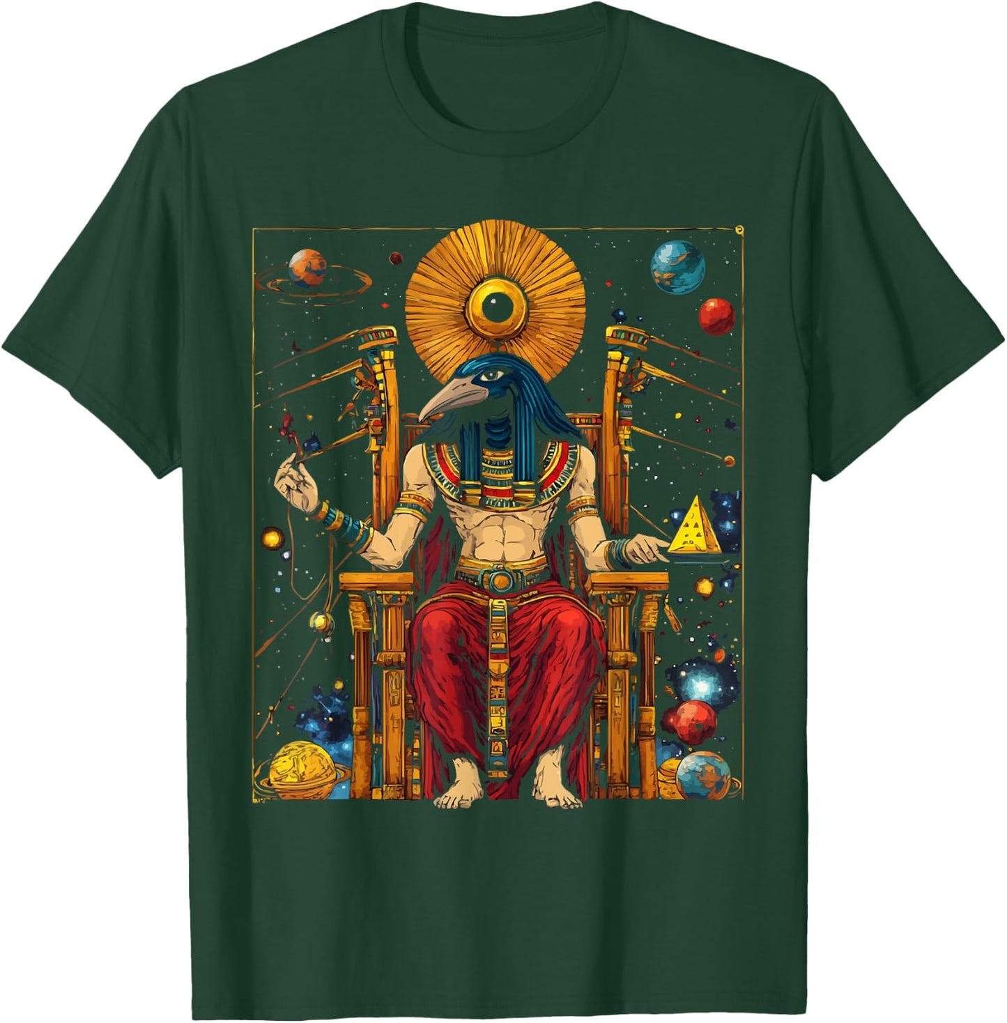 Thoth Egyptian God Egyptian Mythology Pyramid Ancient Egypt T-Shirt - T-Shirt | Forest