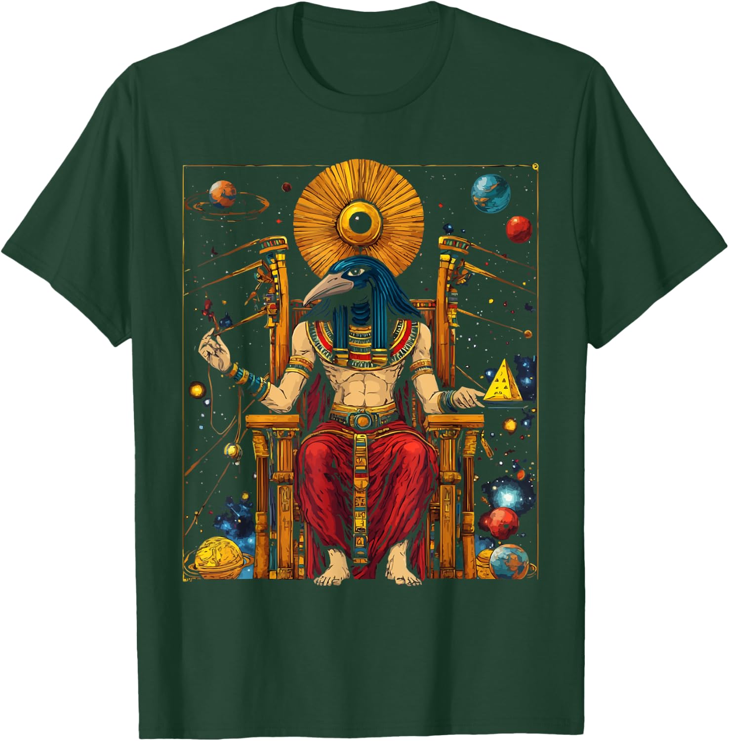 Thoth Egyptian God Egyptian Mythology Pyramid Ancient Egypt T-Shirt - T-Shirt | Forest