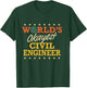 World's Okayest Civil Engineer Retro Funny Gifts T-Shirt - T-Shirt | Forest