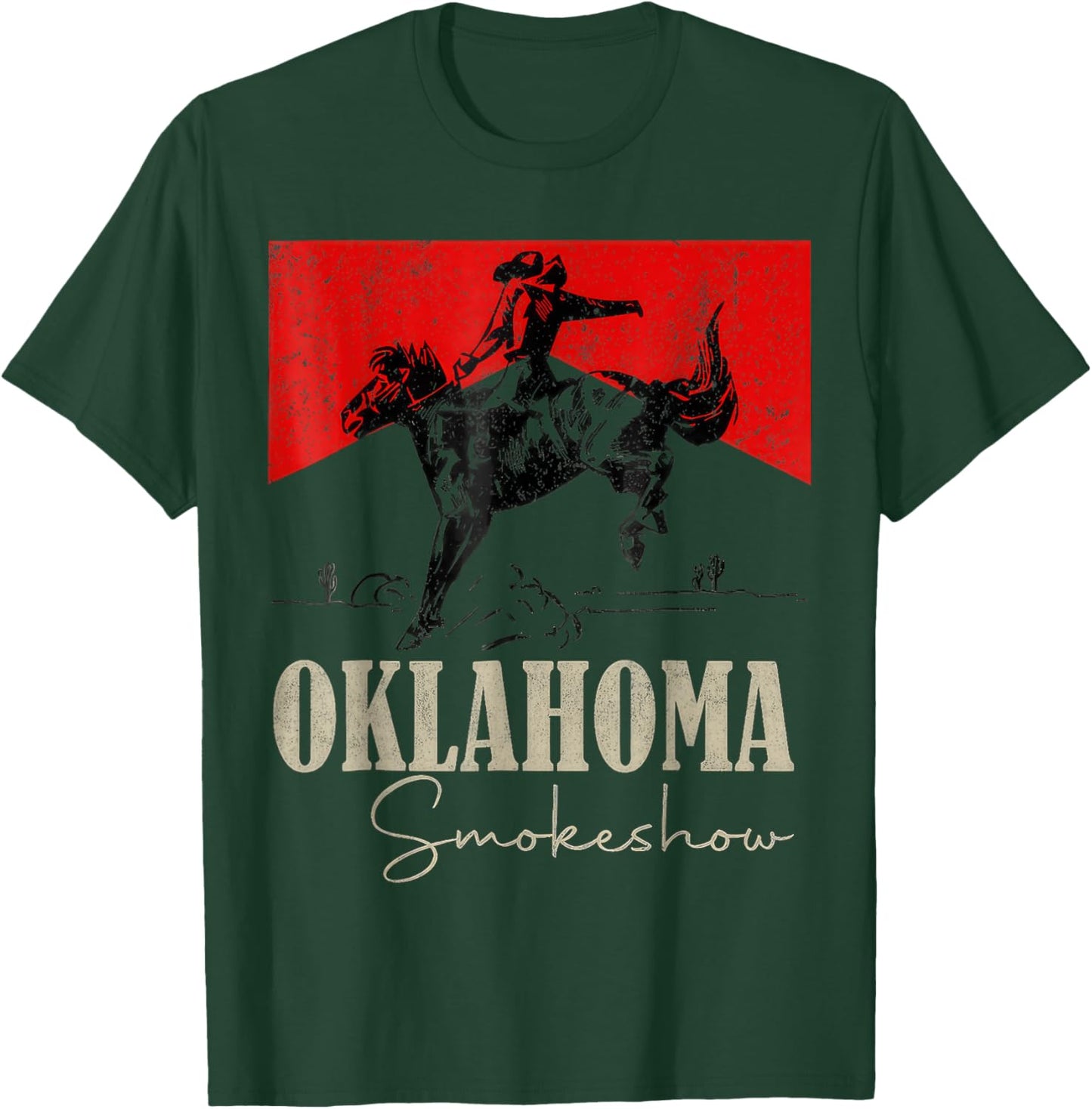 Oklahoma Personalized Vintage Oklahoma 90s Retro T-Shirt - T-Shirt | Forest