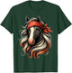 Horse Bandana T Shirt for Horseback Riding Horse Lover T-Shirt - T-Shirt | Forest