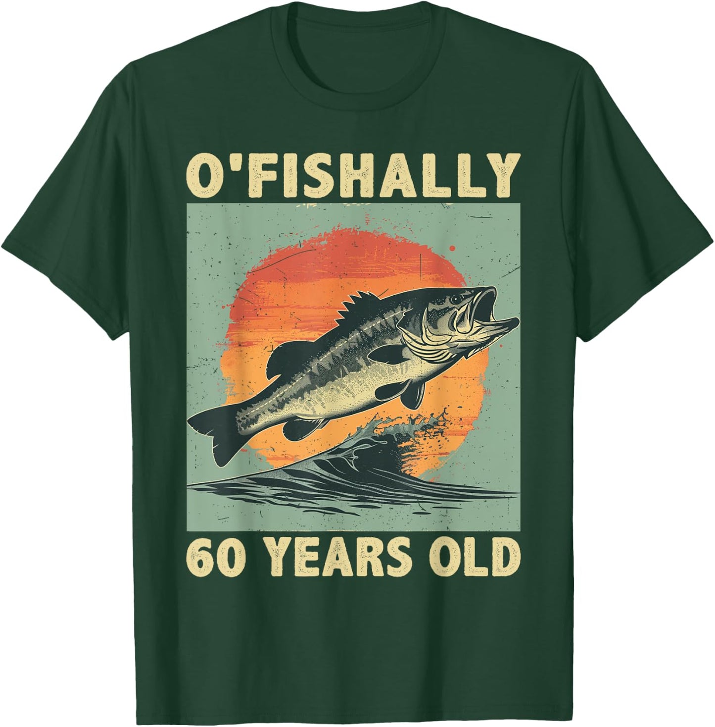 Ofishally 60 Years Old 1965 Fishing Fisherman 60th Birthday T-Shirt - T-Shirt | Forest