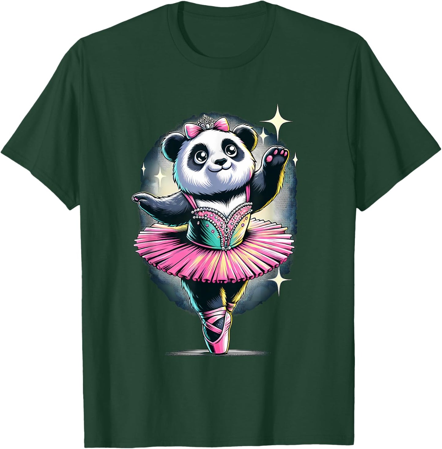 Ballerina Panda Dancing T-Shirt - T-Shirt | Forest