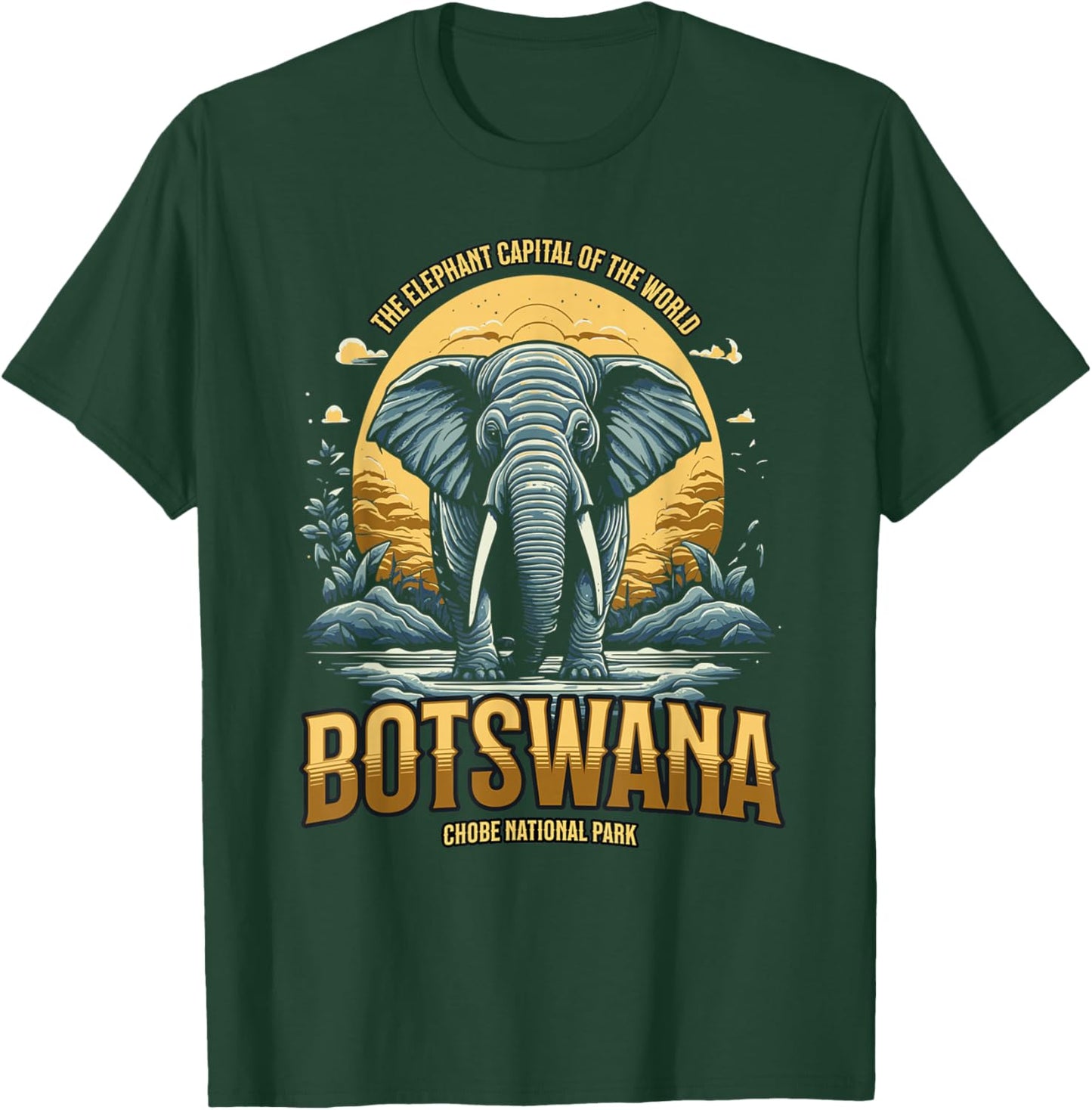 Botswana Chobe National Park Elephant Capital of the World T-Shirt - T-Shirt | Forest