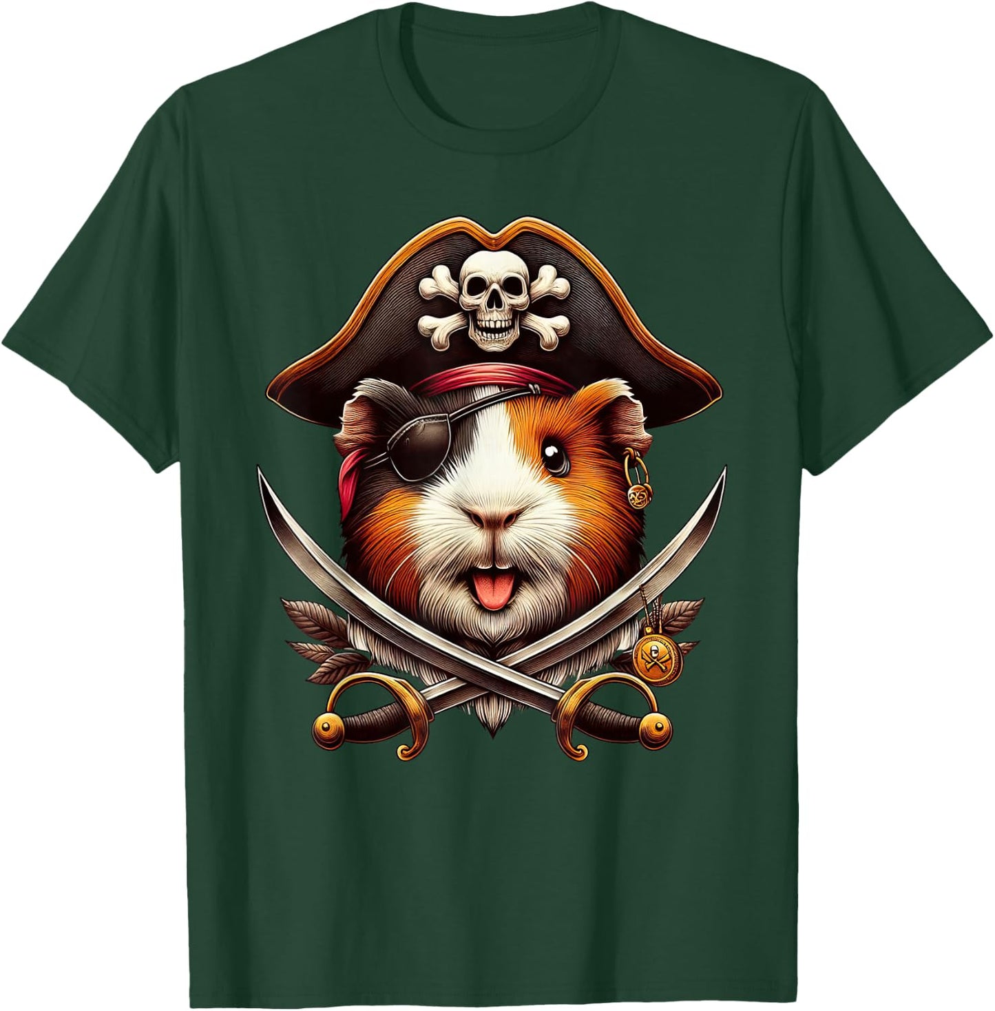 Guinea Pig Pirate Crossbones Halloween Kids T-Shirt - T-Shirt | Forest