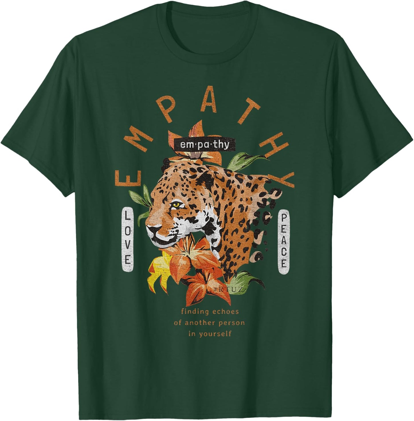 Hip Hop Y2K Vintage Hipster Edgy Urban Streetwear Tiger Men Women Girls Kids T-Shirt - T-Shirt | Forest