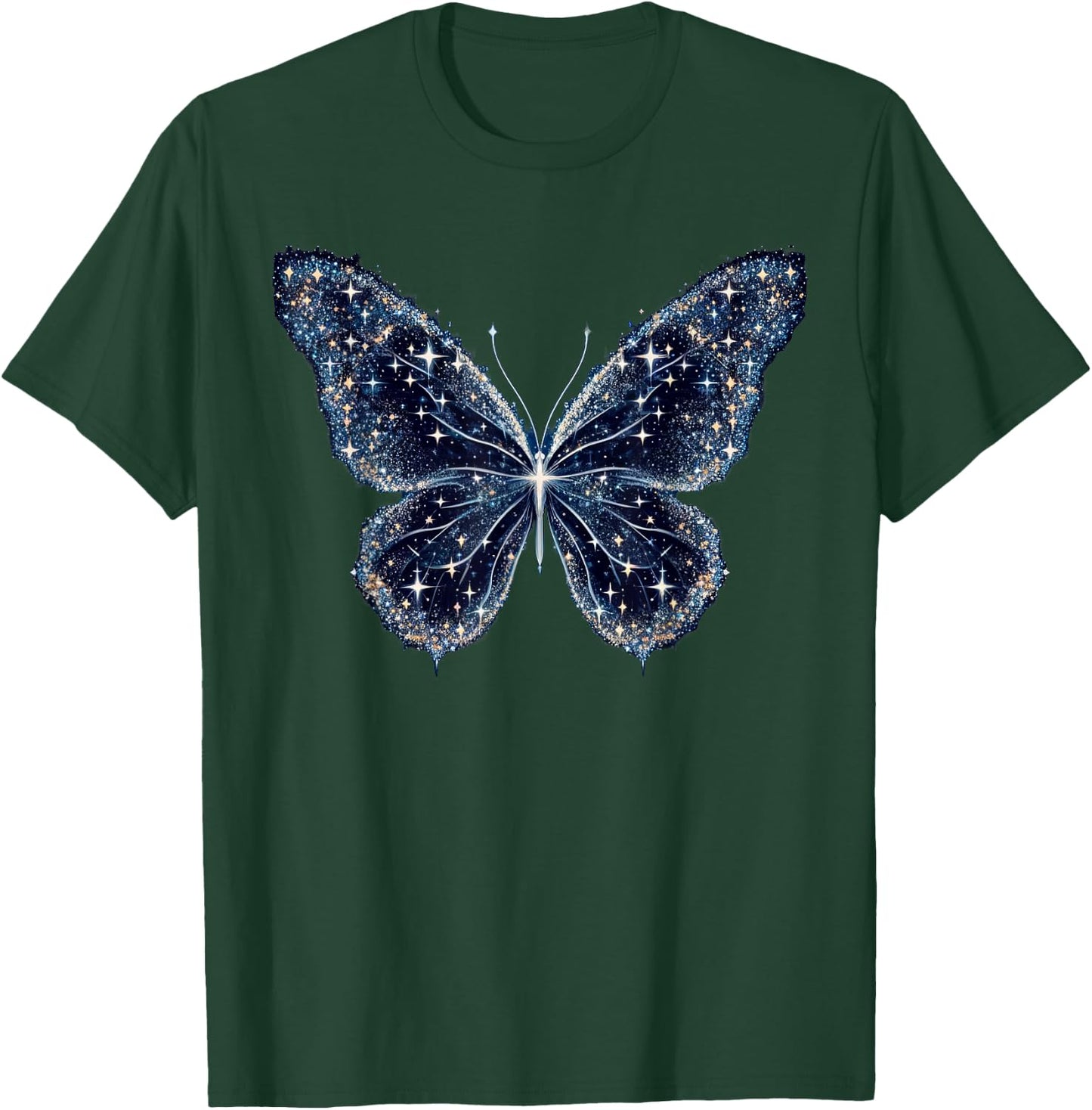 Space Stars Butterfly Art T-Shirt - T-Shirt | Forest