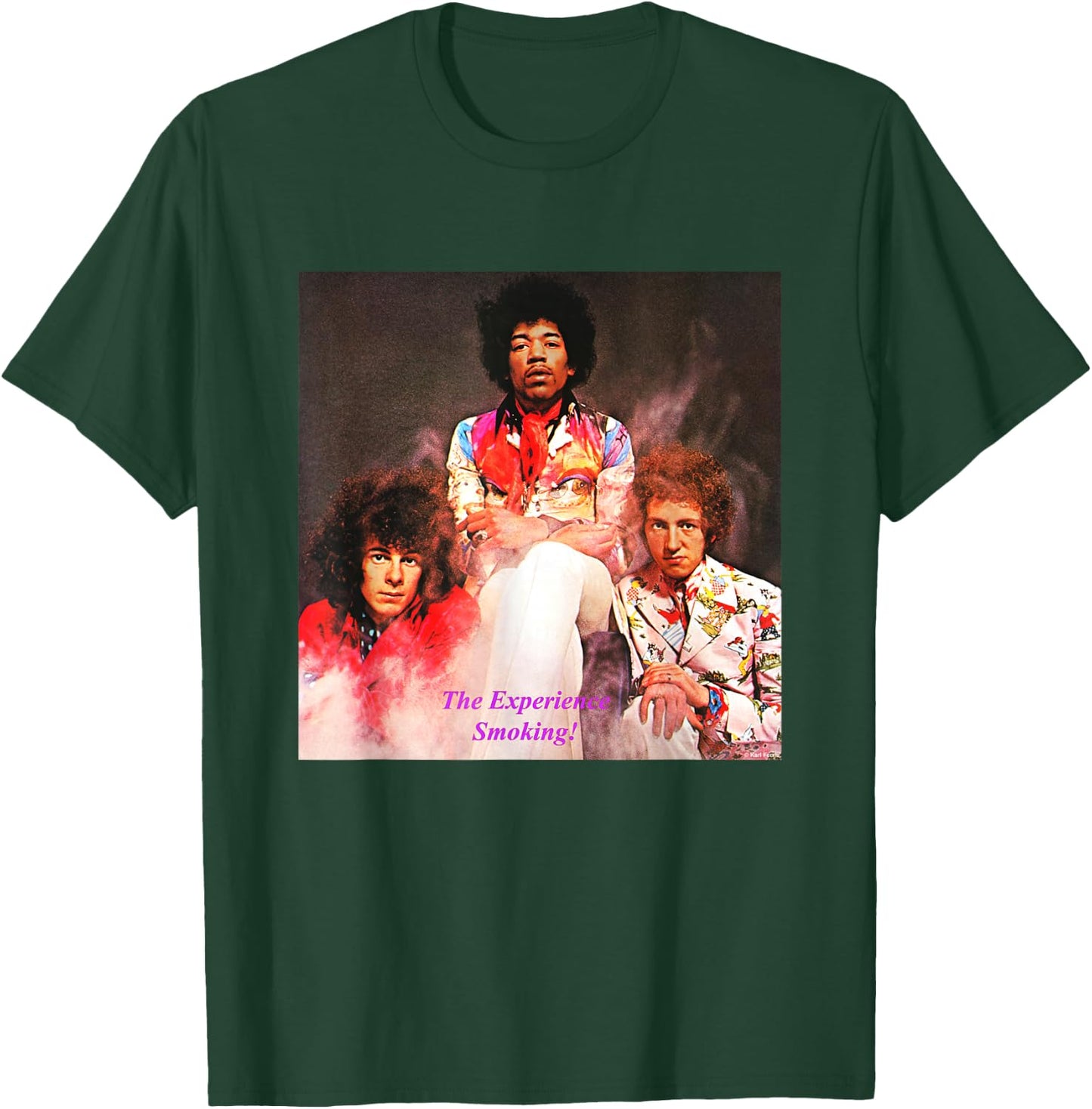 Karl Ferris Electric Ladyland Jimi Hendrix Smoking T-Shirt - T-Shirt | Forest