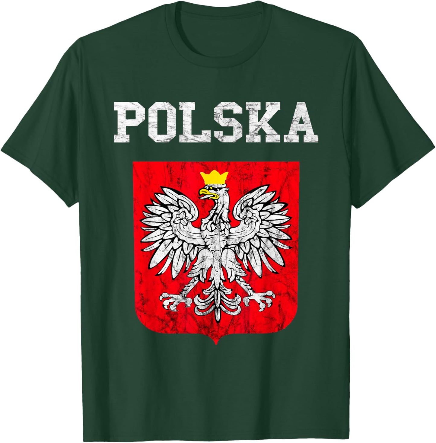 Polska Poland Eagle Polish Pride Poland Travel Pole Roots T-Shirt - T-Shirt | Forest