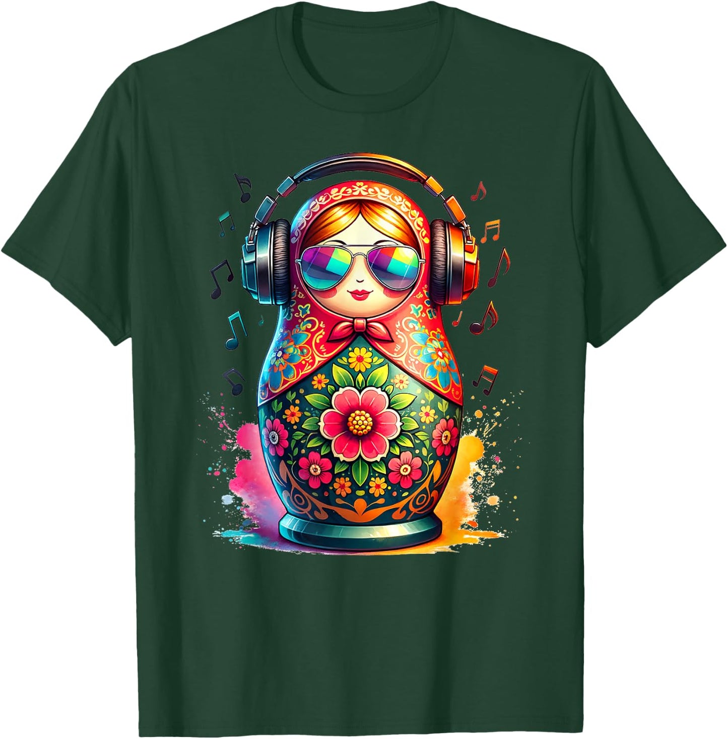 Russian Matryoshka Music Russia Russian Matryoshka T-Shirt - T-Shirt | Forest