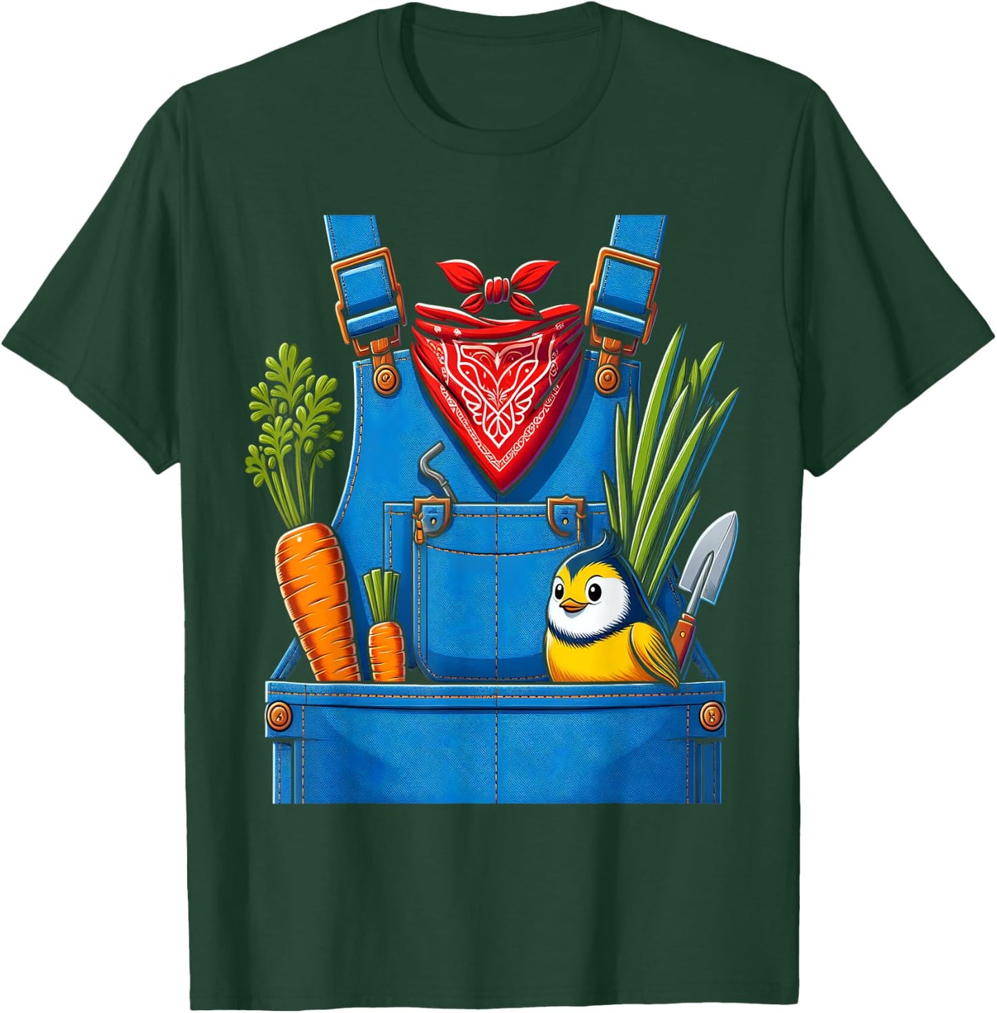 Funny Farmer Costume Halloween Simple Cute Farm Women Men T-Shirt - T-Shirt | Forest