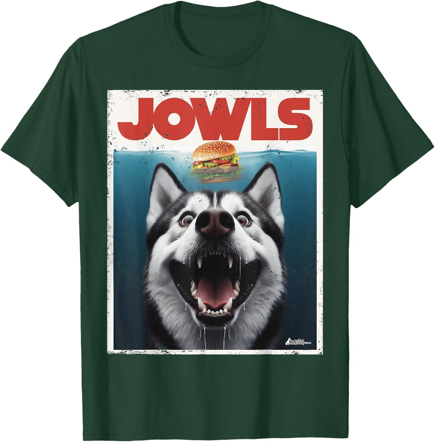 Funny Siberian Husky Jowls, Sled Dog Mom Top Alaskan Dog Dad T-Shirt - T-Shirt | Forest