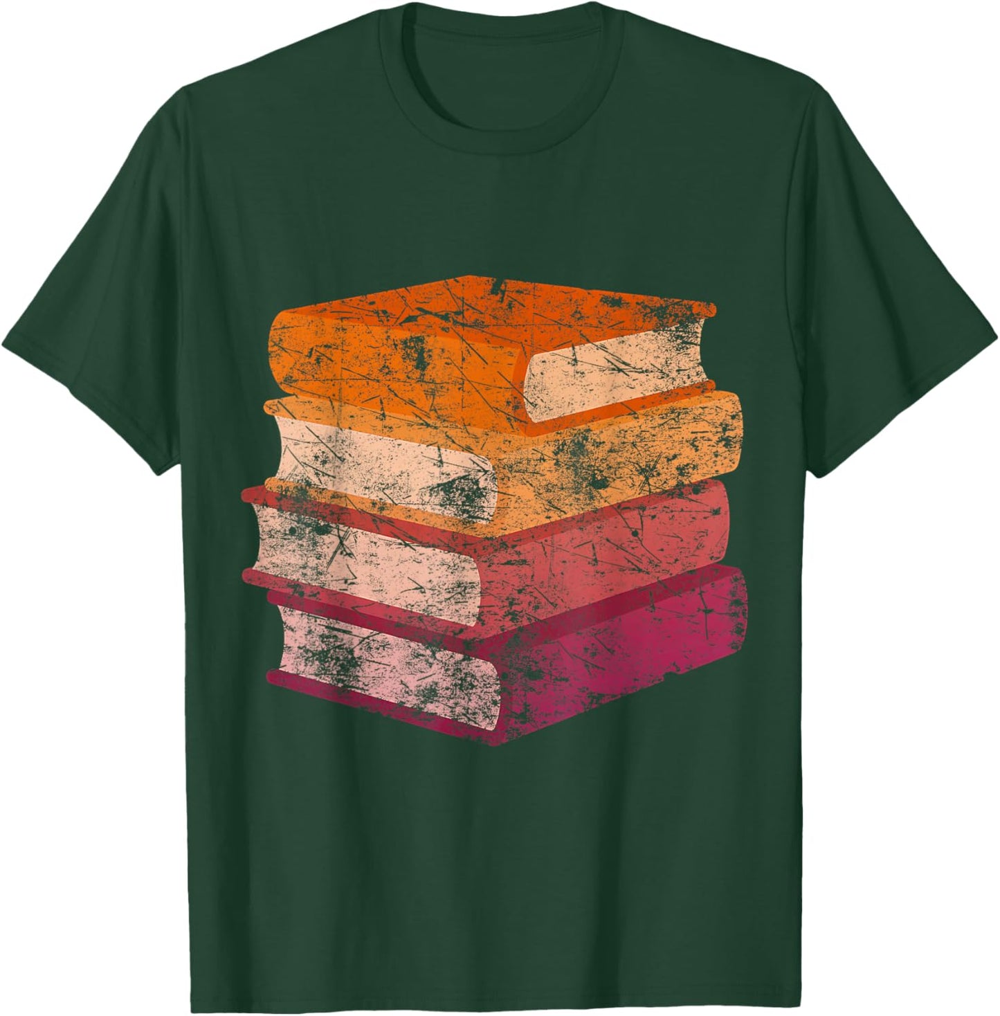 Subtle Lesbian Pride Flag Books Vintage T-Shirt - T-Shirt | Forest