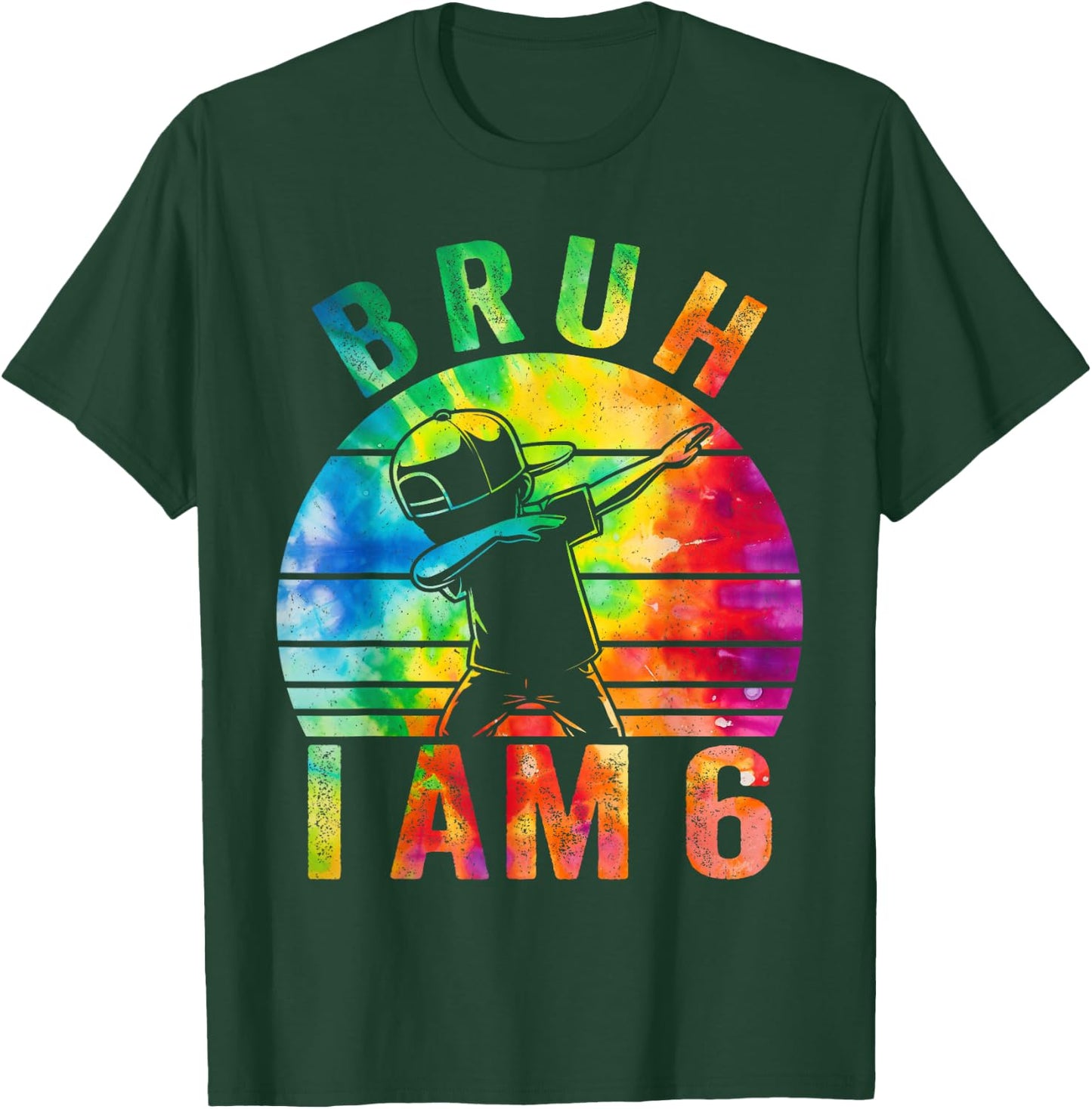 6 Year Birthday Tie Dye Dabbing Boy Bruh Its My 6th Birthday T-Shirt - T-Shirt | Forest