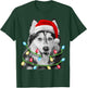 Siberian Husky Santa Christmas Tree Lights Xmas Boys Dog T-Shirt - T-Shirt | Forest