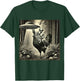 Funny UFO Alien and Cat Lovers Cat With Alien Riding Chicken -Adults, -Kids Black Short Sleeve T-Shirt - T-Shirt | Forest
