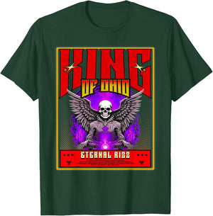 King Of Ohio Ironic Meme Brainrot Trendy Rizz Quote T-Shirt - T-Shirt | Forest